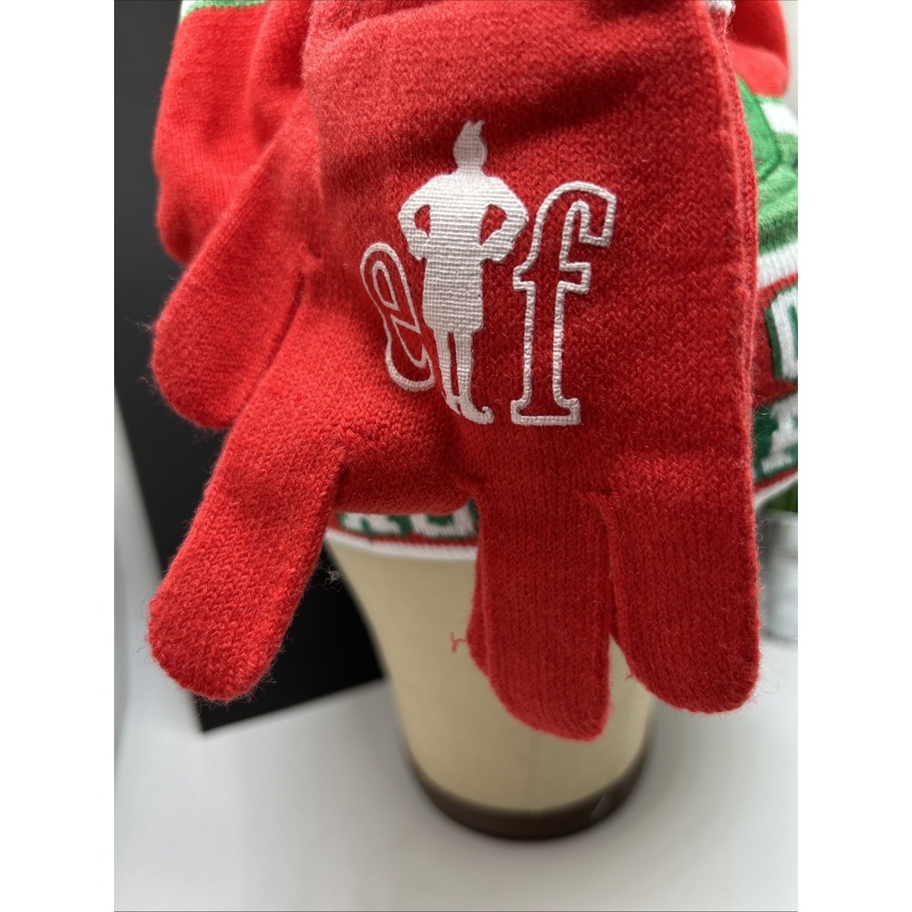 NWT Bioworld Elf Movie Son‎ of A Nutcracker OS Hat Beanie Glove Set Pom Pom - Picture 2 of 6